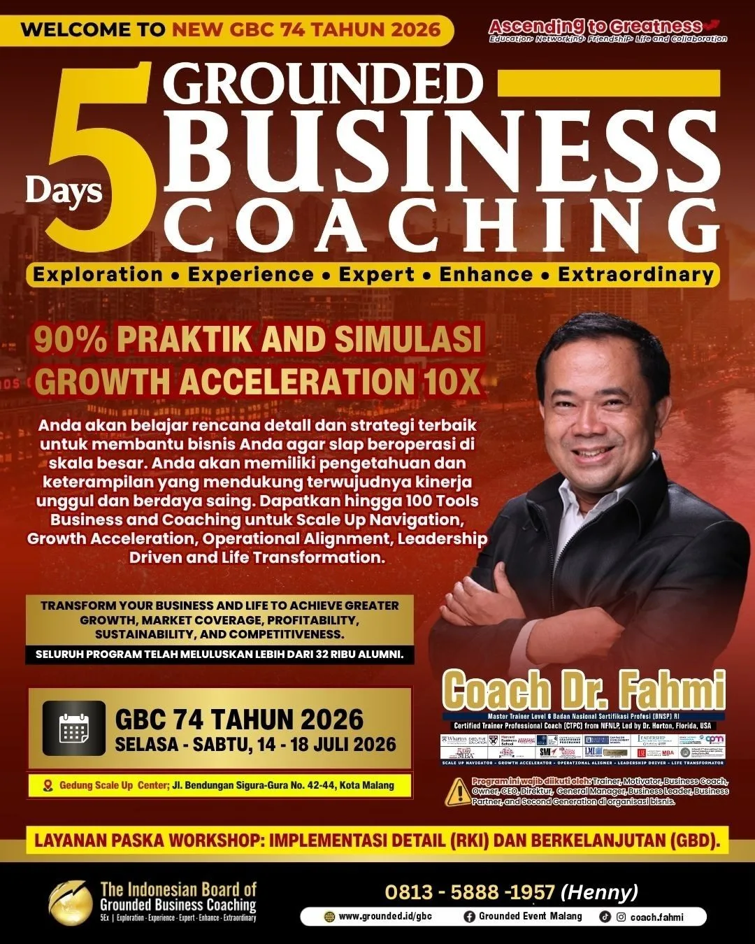Saatnya Naik Kelas! 5 Days Grounded Business Coaching Bersama Coach Fahmi