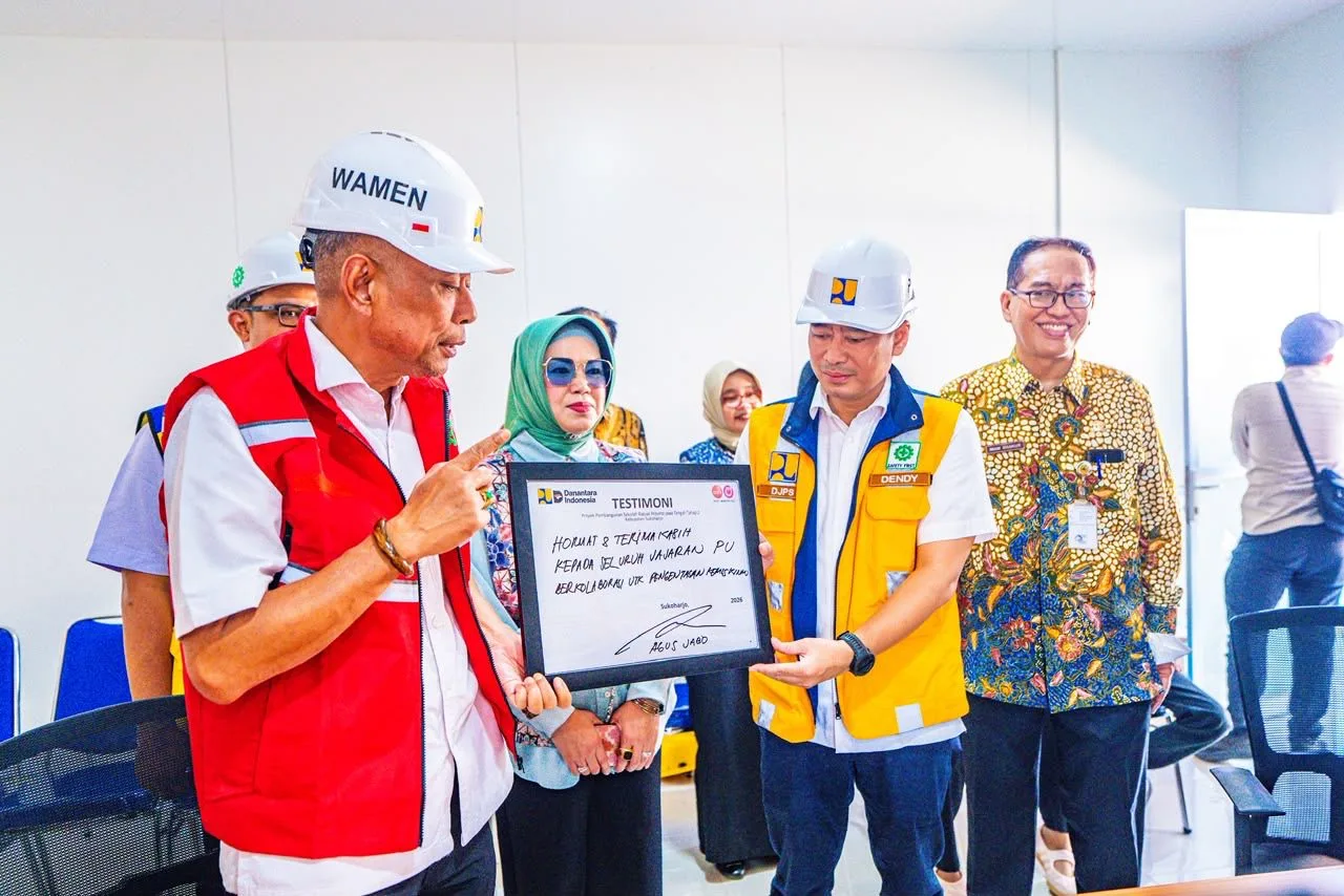 Pembangunan Sekolah Rakyat di Kabupaten Sukoharjo, Jawa Tengah, hampir rampung. Foto/dok