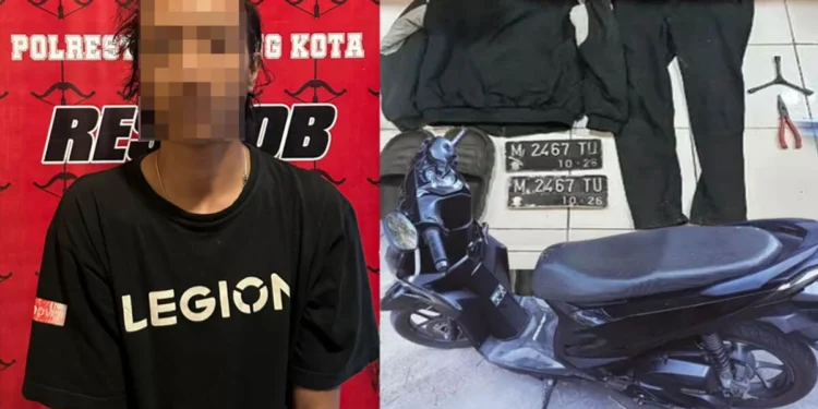 Curi Motor di Kos, Pria 27 Tahun Dibekuk Satreskrim Polresta Malang Kota