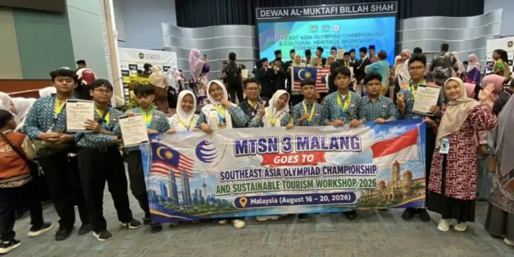 MTsN 3 Malang Borong 7 Medali di Ajang Asia Tenggara