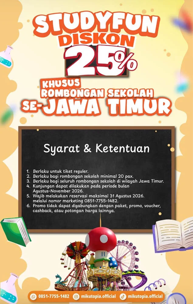 Sambut Hut Ri Mikutopia Beri Diskon 25 Persen Untuk Pelajar 52
