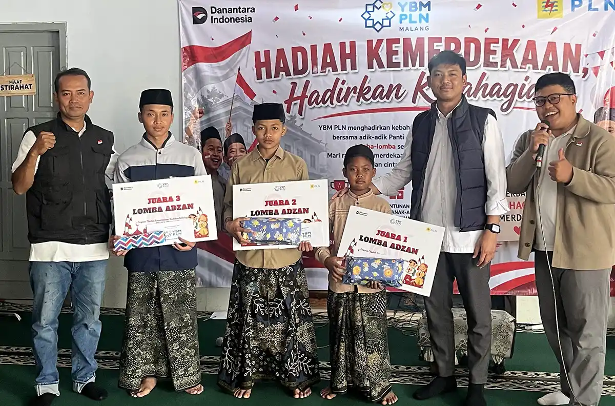 Sambut Kemerdekaan RI, YBM PLN UP3 Malang Hadirkan Kebahagiaan Kemerdekaan bagi Anak Yatim dan Dhuafa