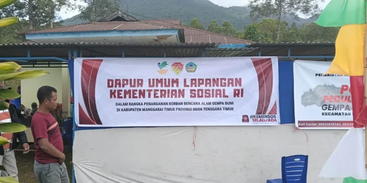 Tiga Dapur Umum Kemensos Layani Korban Gempa Manggarai Timur