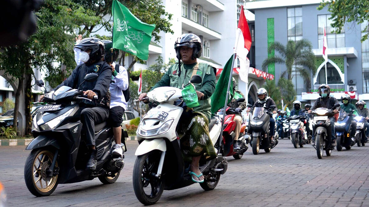 Unisma Dan Wali Kota Malang Lepas 60 Biker Nu Ke Muktamar Di Jombangv 1