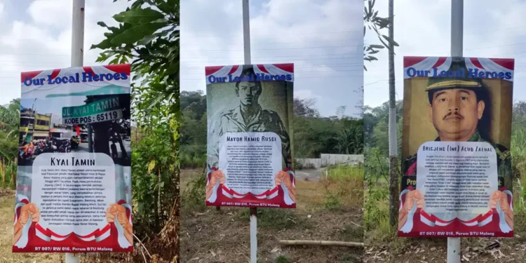 Warga BTU Pajang Foto Pahlawan di Depan Rumah
