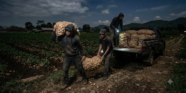Warga Sumberbrantas Resah, Pencurian Kentang Berlangsung Dua Pekan