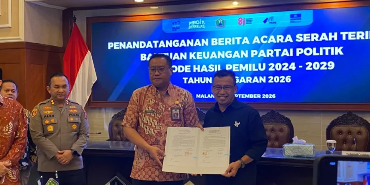 Dana Bantuan Parpol Kota Malang Cair Rp 7 Miliar, Ini Rinciannya