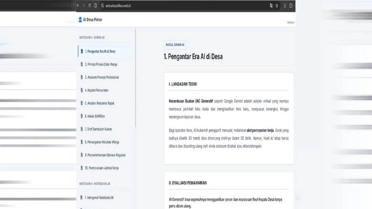 Dari Pelatihan ke LMS, UB Perkuat Pemanfaatan AI bagi Aparatur Desa