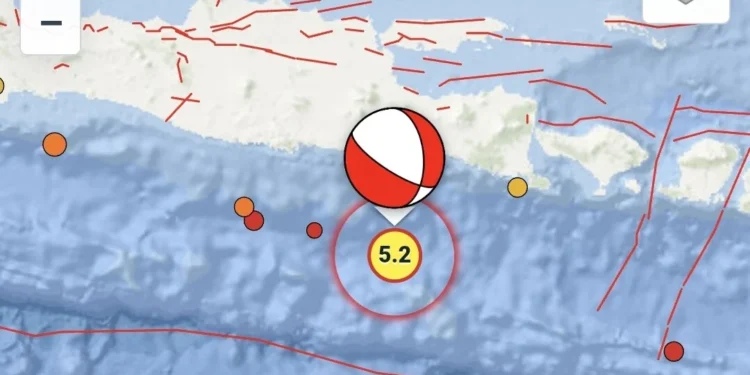 Gempa M5,0 Guncang Laut Selatan Malang, BMKG Pastikan Tak Berpotensi Tsunami