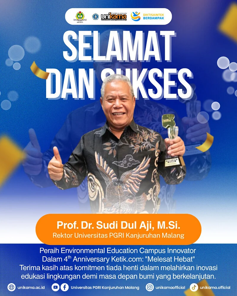 rektor unikama - Rektor Unikama Raih Penghargaan Environmental Education Campus Innovator