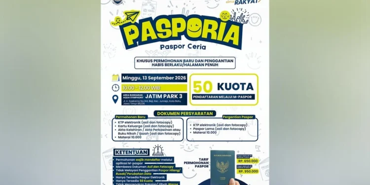 Urus Paspor Sambil Liburan, Imigrasi Malang Buka PASPORIA di Jatim Park 3