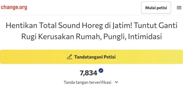 Warga Jatim Buat Petisi Hentikan Sound Horeg, Target 1 Juta Tanda Tangan