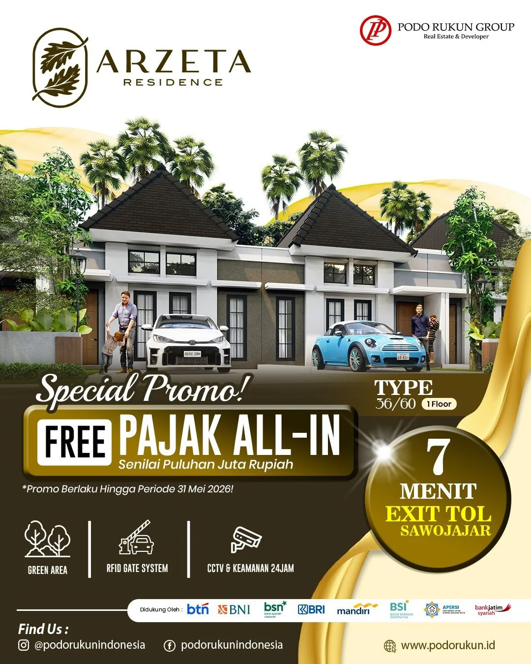 Arzeta Residence Tawarkan Rumah Dua Lantai, Harga Mulai Rp500 Jutaan