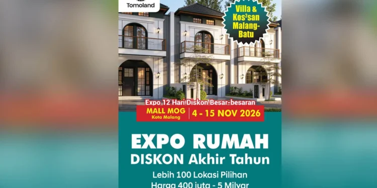 Expo Properti Malang di MOG, Tomoland Tawarkan Rumah dan Kos Mulai Rp 400 Jutaan