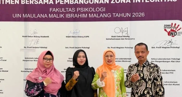 Fakultas Psikologi UIN Malang tegaskan komitmen pembangunan zona integritas. /Foto: Dok. Fakultas Psikologi UIN Malang.