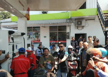 Wali Kota Malang, Wahyu Hidayat sidak di SPBU Mergan (M Sholeh)