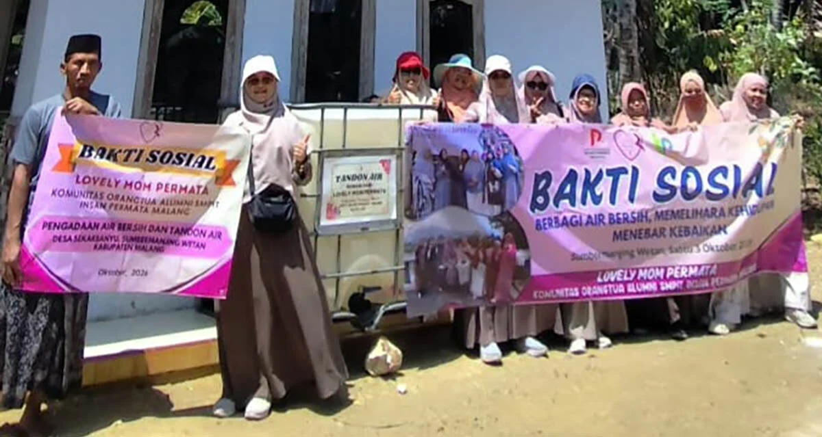 Kemarau Panjang, Lovely Moms Permata Salurkan 56 Ribu Liter Air Bersih di Malang