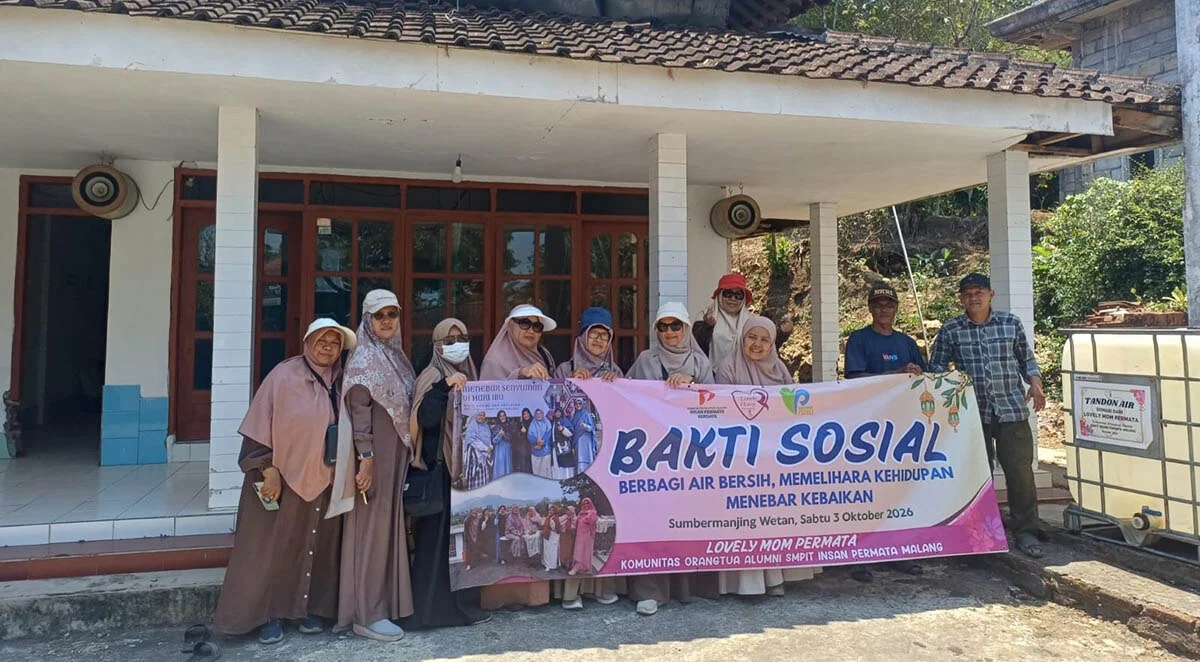 Kemarau Panjang, Lovely Moms Permata Salurkan 56 Ribu Liter Air Bersih di Malang