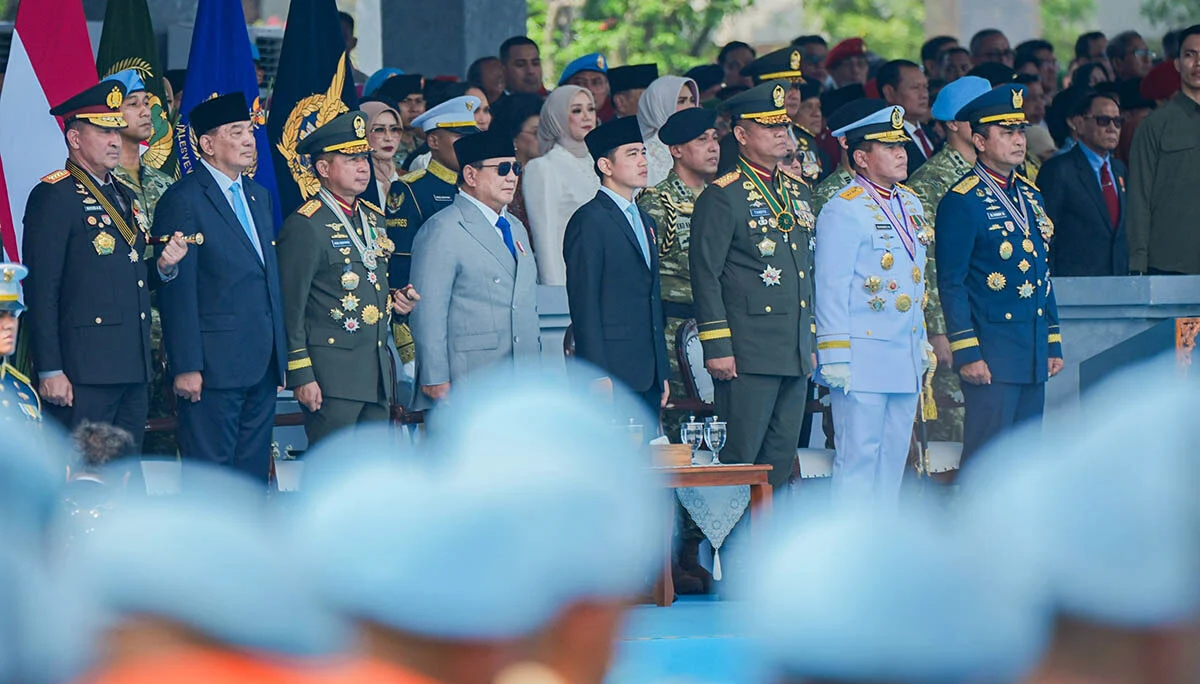 Mensos dan Wamensos Hadiri HUT ke-81 TNI di Cilangkap