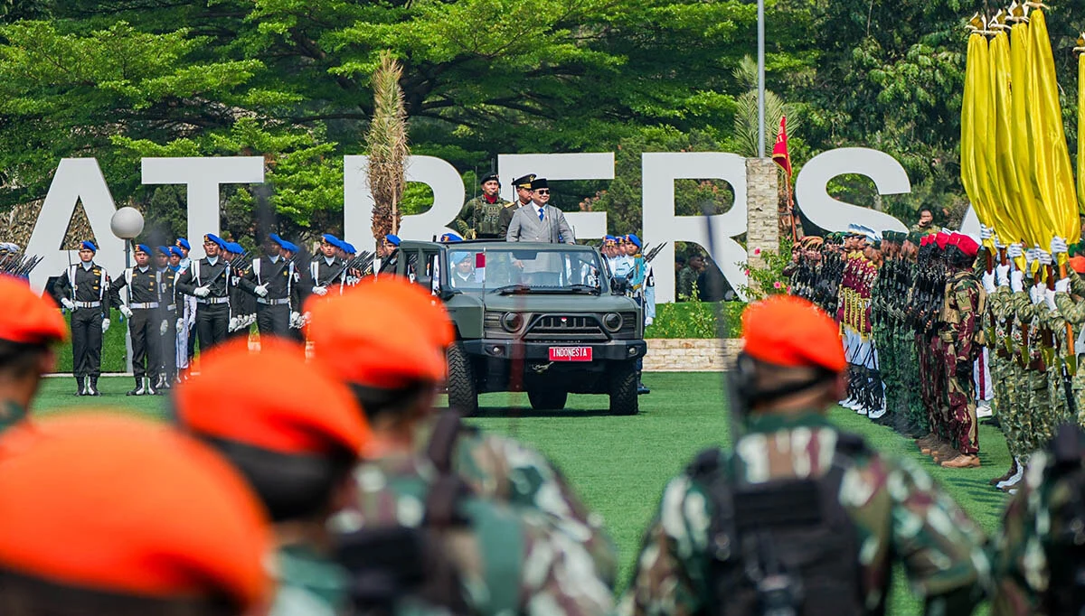 Mensos dan Wamensos Hadiri HUT ke-81 TNI di Cilangkap
