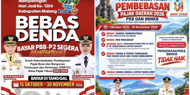 Pemkab Malang dan Pemprov Jatim Beri Keringanan Pajak hingga 30 November 2026