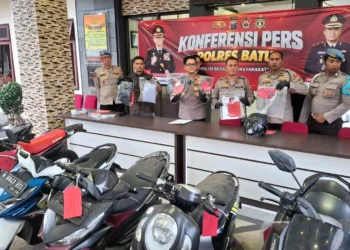 Polres Batu Ringkus 11 Tersangka Curanmor Selama Ops Sikat 2026