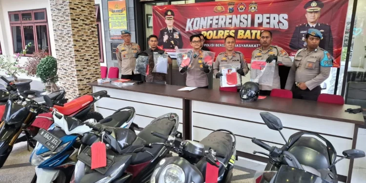 Polres Batu Ringkus 11 Tersangka Curanmor Selama Ops Sikat 2026